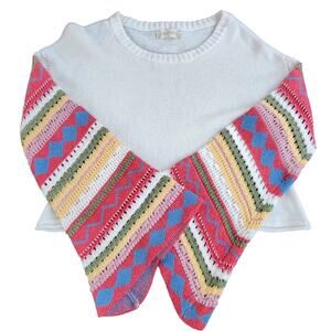 ALTERED STATE WOMENS SWEATER BELL SLEEVE CROCHET BOHO INDIE HIPPIE ART SZ S